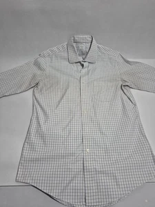 Brooks Brothers Shirt Mens 15-34 Blue Checkere Milano Non Iron Stretch - Bild 1 von 4