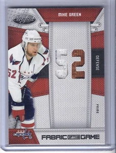 2010-11 MIKE GREEN PANINI CERTIFIED FOTG JERSEY NUMBER #MIG CAPITALS #04/10 - Picture 1 of 1