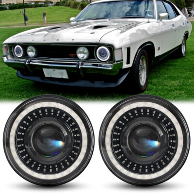 7'' LED Headlights DRL For Ford Falcon HO XA XB XC XK XL XM XP XR XT XW XY GT GS - image 1 of 4