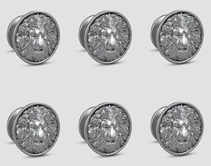 Pack of 6 Pieces Lion Head Face Cabinet Drawer Knobs Handles Pulls - Picture 1 of 3