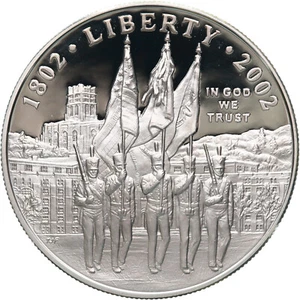 2002-W West Point Proof Commemorative Silver Dollar w\Box&COA (NUM4460) - Picture 1 of 3
