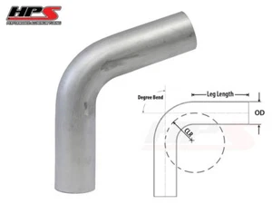 HPS 4" 102mm OD 70 Degree Bend 6061 Aluminum Elbow Tube Pipe 16 Gauge 4" CLR - Imagen 1 de 1
