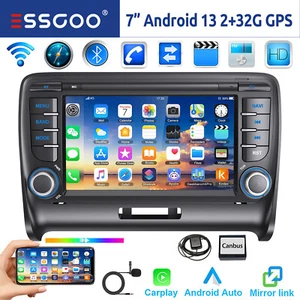 Android 13 Carplay Autoradio GPS NAVI WIFI RDS USB BT Für Audi TT MK2 8J 2006-14 - Bild 1 von 14