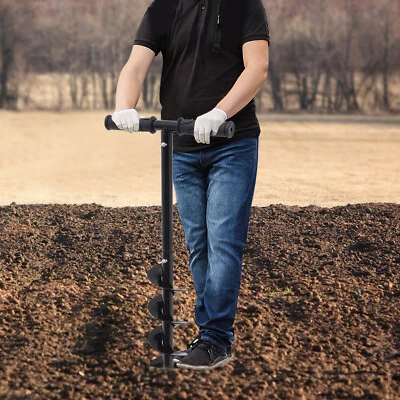 Hand Post Hole Digger T-shaped Garden Manual Earth Auger Drill Planting Trees - Image 1 of 4