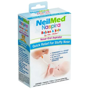 NeilMed Naspira Nasal-Oral Aspirator Kit Stuffy Nose Relief Babies & Kids Care - Picture 1 of 12