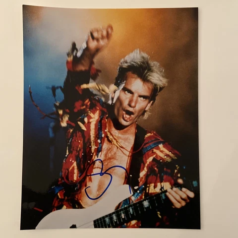 Sting The Police Singer Signed 8x10 Photo With COA Cover