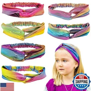 FROG SAC 6 Mermaid Knotted Headbands For Girls, Little Girl Hair Accessories, - Picture 1 of 5