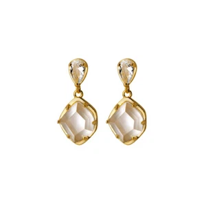 Pendientes colgantes de boda de plata esterlina 925 lágrima circoniana A1380 - Imagen 1 de 8
