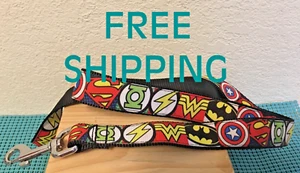 SUPERHERO Dog Leash / Lead ~ Snap & Loop Ends  48" x 1"  (LOL) "Love on a Leash" - Picture 1 of 5