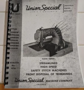 Catálogo manual de piezas de máquina de coser Union Special Class 52900 #97N - Imagen 1 de 3
