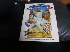 1986 Old Timer's Baseball RFK Stadium Program - Picture 1 of 2