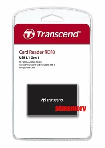 Transcend RDF8 Card Reader USB3.1 for CF/SD/SDHC/SDXC/Micro SD SDHC SDXC US - Picture 1 of 1