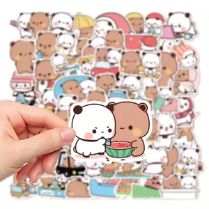 50 fogli/set adesivi panda carini orso e panda adesivi bubu dudu album di ritagli - Foto 1 di 12