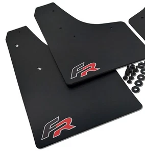rallyflapZ Mud Flaps to fit Seat Leon Mk3 5F 12-20 Black 3.2mm PVC *Gloss FR-S&R - Picture 1 of 4
