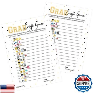 DISTINCTIVS Graduation Games for Parties 2025, Graduation Emoji Game, 25 Coun - Picture 1 of 5