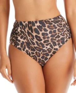 Bar III Medium Bikini Bottom Cheetah-Print High Waist Natural New - Picture 1 of 5