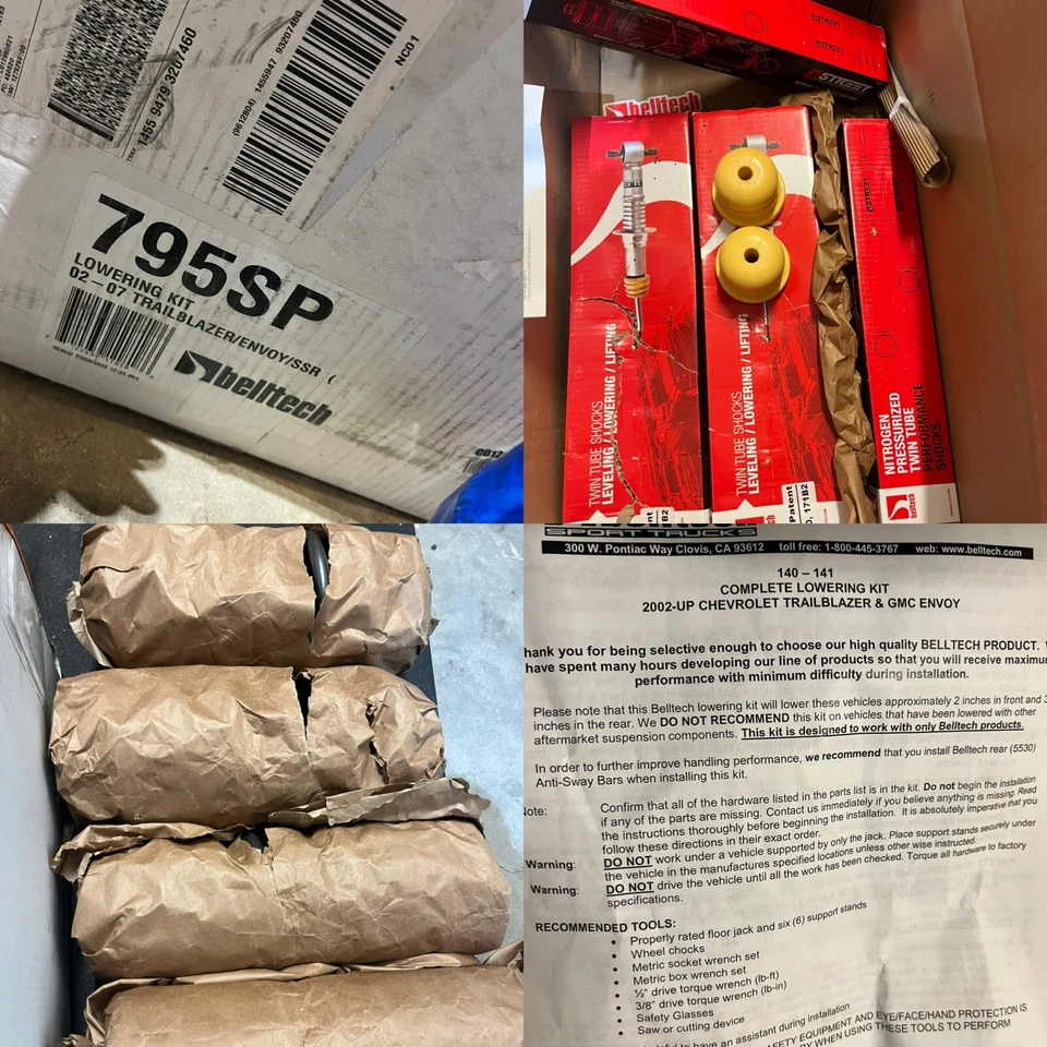 For Chevy Trailblazer 02-09 Belltech 795SP 1.5" x 1.5" Front & Rear Lowering Kit - Image 1 of 2