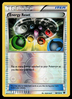 Pokemon - XY - Fates Collide Energy Reset 98/124 Reverse Holo - NM - Image 1 of 2