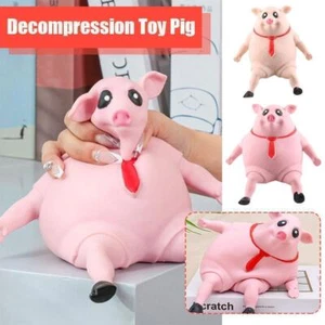 Decompress & Stretch Stress Pig Squeeze Piggy Stress Relief Funny Animals Toy - Bild 1 von 10