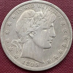 1895 O Barber Half Dollar 50c Better Grade VF + #53304 - Picture 1 of 2