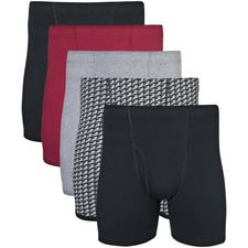 Gildan Men's Covered Waistband Boxer Brief Multipack Large Fashion Assort... NEW
