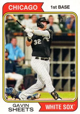 2023 Topps Heritage Red Border Gavin Sheets Chicago White Sox #295 - Image 1 of 2