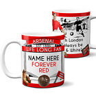 Personalised Football Mug Arsenal Fan Vintage Retro Cup Fathers Day Gift Vfm02