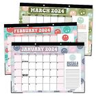 Retro Large Desk Calendar 2024-2025 - Calender 2024 Monthly, Smiley 