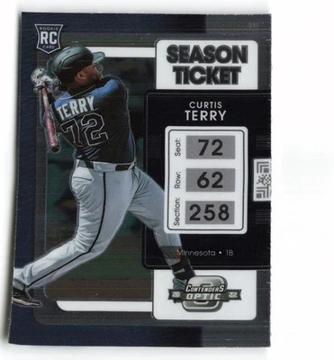 2022 Panini Chronicles #13 Curtis Terry Contenders Optic Minnesota Twins - Image 1 of 2