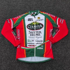 Camiseta Giordana vintage para hombre grande ciclismo mangas largas cremallera completa hecha en Italia - Imagen 1 de 11