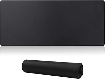 Alfombrilla de ratón grande para juegos bordes cosidos 27,5 x 11,8 antideslizante negra Foto 1 de 4