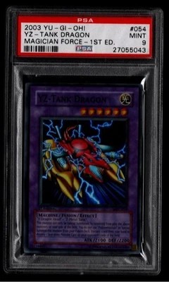 YuGiOh YZ-Tank Dragon MFC-054 1st Edition Magician's Force PSA 9 Mint - Image 1 of 2