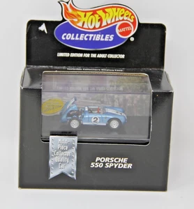 Porsche 550 Spyder 1998 Hot Wheels azul sellado nuevo en caja coleccionables con vitrina - Imagen 1 de 7