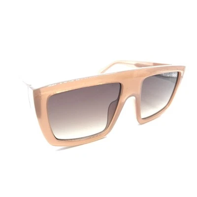 Óculos de sol Quay Get In Line marrom prata quadrado tamanho grande lente marrom 125 feminino - Imagem 1 de 4