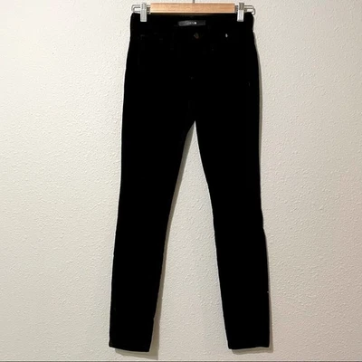 Joes Jeans The Icon Black Velvet Mid Rise Skinny Ankle Pants Womens 24 Corduroy - Image 1 of 4