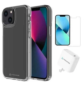 NEW OPEN BOX Axessorize Bundle,Case, Temper Glass, and Charger for Iphone13 $70 - Photo 1 sur 2