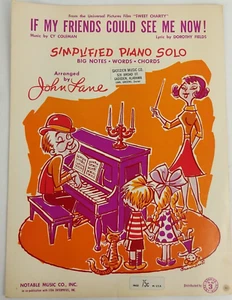Vintage Sheet Music: 1965 If My Friends Could See Me Now Simplified Piano Solo  - Picture 1 of 10