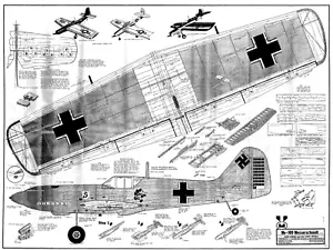 Midwest Me 109 profile stunt / combat control line for .29-.40 motor - Picture 1 of 1