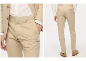 J Crew Men’s 34 Pants Beige Thompson Stretch Suit Flex Chino - Picture 1 of 7