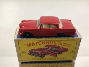 MATCHBOX 53 MERCEDES 220SE COUPE BPW -RED 3inch- HIGH QUALITY IN REPRO BOX - 502 - Picture 1 of 8