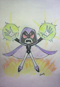 Teen Titans Go! 2013 Leomel Gueta cuaderno de bocetos dibujado a mano lápiz arte Hanna-Barbera - Imagen 1 de 2
