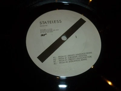 STATELESS - PRISM # 1 - UK 4-track 12" Single - White Label Foto 1 de 3