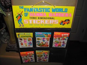 VINTAGE FANTASTIC WORLD OF HANNA BARBERA STICKER DISPLAY RARE 17"x 13" NM 1979 - Picture 1 of 17