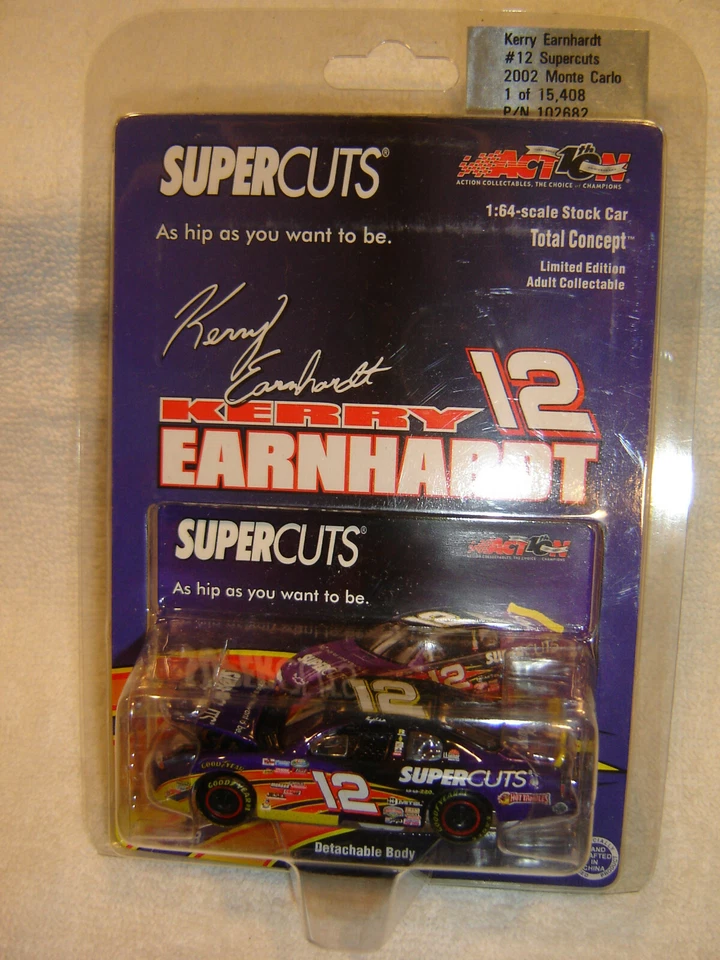 Kerry Earnhardt #12 SUPERCUTS 2002 BGN Action H/O,T/Concept 1/64 NEW IN PKG - Image 1 of 1