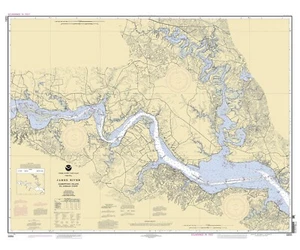 2001 Nautical Chart of James River Virginia Jamestown Island to Jordan Point - Picture 1 of 5