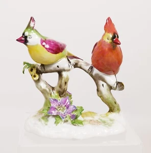 Very Rare Beautiful Vintage Royal Doulton Bone China Cardinal Bird Pair - Foto 1 di 5