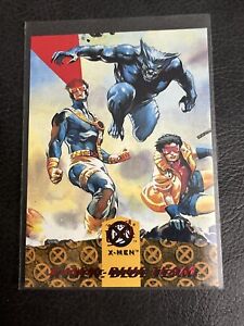 1994 Marvel Fleer Ultra X-Men Blue Team #2 Part 2 Cyclops Beast Jubilee Subset