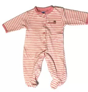 Beginning Precious Moments 2009 Pink White Stripe Berry Sweet Sleeper 3 month - Picture 1 of 9