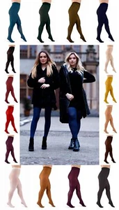 Multipack Womens Opaque Tights Plus Size Gusset 60 Denier Pantyhose Aurellie - Picture 1 of 18