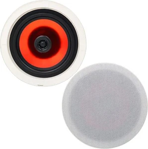Herdio 6.5” Flush Mount in-Ceiling Speakers 2-Way Passive Wired Kitchen Speaker - Picture 1 of 7